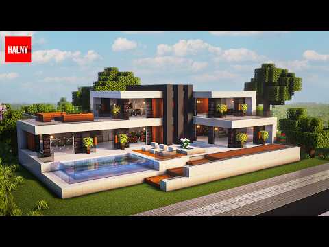 How to build a modern realistic house in minecraft #7