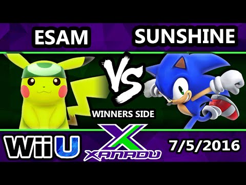 S@X 157 - Sunshine (Sonic) Vs. PG | Esam (Pikachu) SSB4 Tournament - Smash Wii U - Smash 4