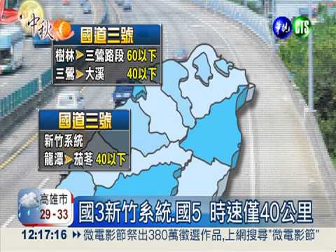 中秋連假首日 國道恐湧進240萬車