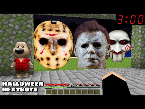 MICHAEL MYERS NEXTBOT AND JASON AND JIGSAW CHASED ME in Minecraft - Gameplay - Coffin Meme