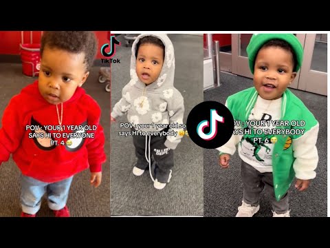 Cutest toddler says "HI" to everyone