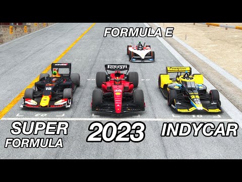 Ferrari F1 2023 vs IndyCar 2023 vs Super Formula vs Formula E Gen 3 at Monza GP
