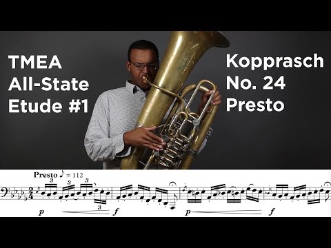 2019-2020 TMEA (Texas) All-State Tuba Etude #1 - Kopprasch 24. Presto