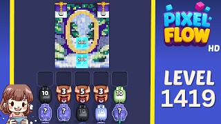Pixel Flow Level 1419 Solution Walkthrough