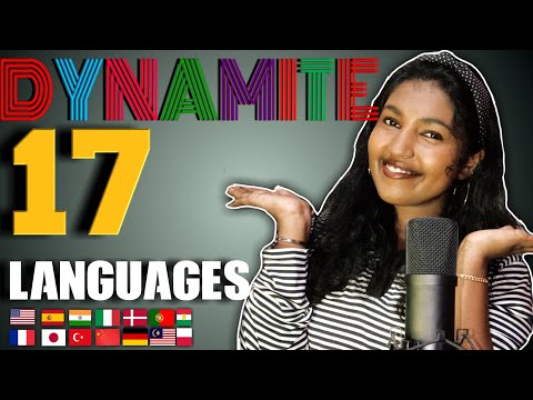 BTS Dynamite in 17 Languages || Multi-Language Cover by one girl (방탄소년단) ||