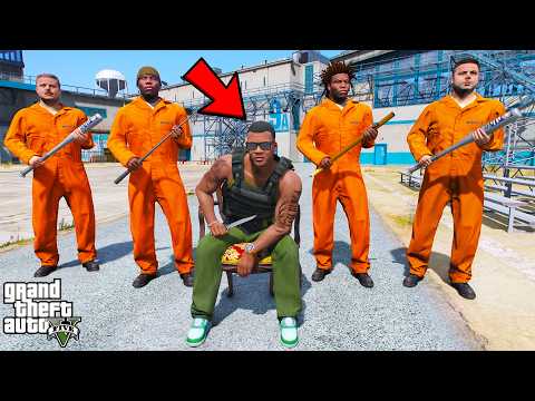 Franklin Making a Gang Inside the Prison in GTA 5 | SHINCHAN and CHOP