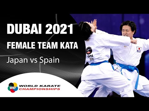 GOLD MEDAL. Female Team Kata: Japan vs Spain - 2021 World Championships | WORLD KARATE FEDERATION