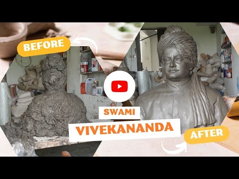 how to make clay sculpture swami vivekananda statue by ayan haldar