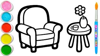 🛋️🪟 Gambar Sudut Nyaman untuk Santai Menggambar, Melukis, Mewarnai untuk Anak dan Balita #422
