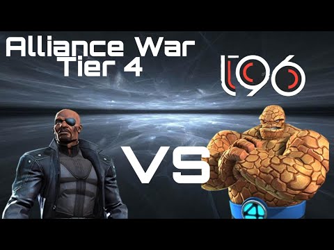 Alliance War | Path 4 Nick Fury vs Thing One shot | Marvel Contest of Champions