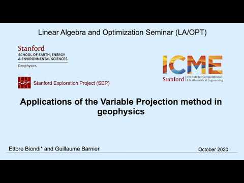 Applications of the Variable Projection method in geophysics