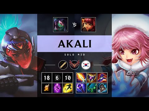 Akali Mid vs Annie: Triple Kill, Dominating - KR Grandmaster Patch 14.24