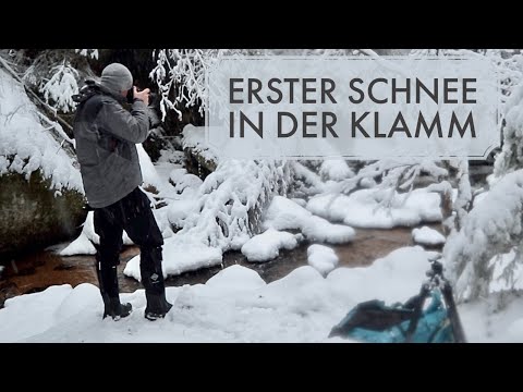 Den ersten Schnee in der Klamm fotografieren