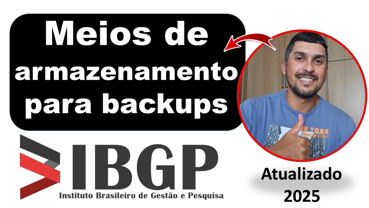 Meios de armazenamento para backups IBGP | banca ibgp informática | Professor Romilton Junior #ibgp