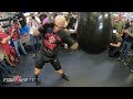 MIGUEL COTTO POV BOXING WORKOUT ON AQUA BAG - GO PRO HERO 6