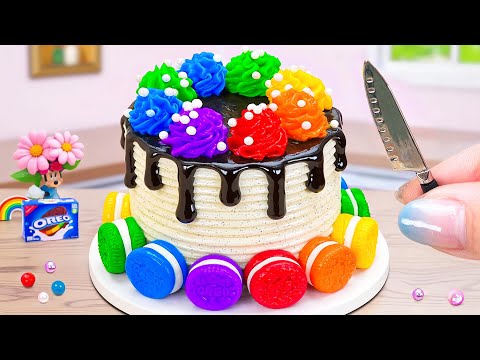 So Yummy Rainbow OREO Chocolate Cake 💖🌈 Unique Miniature Chocolate Decorating Inspirations 🍰