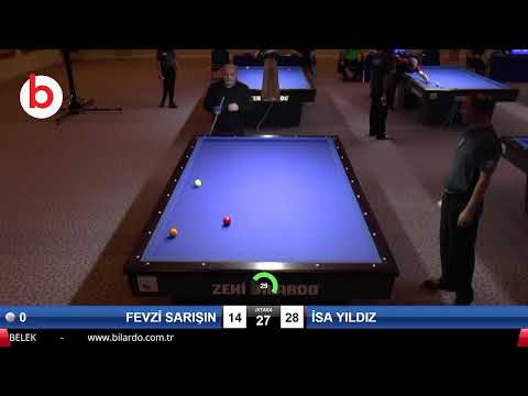 FEVZİ SARIŞIN & İSA YILDIZ Bilardo Maçı - 2020 TK 1.ETAP ANTALYA-3.ÖN ELEME