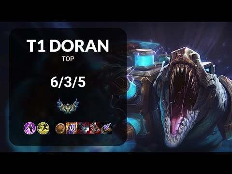 T1 Doran Renekton vs Urgot TOP - KR CHALLENGER Patch 15.8