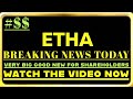 ETHA Co Ltd Stock Breaking News Today ETHA Stock Price Prediction