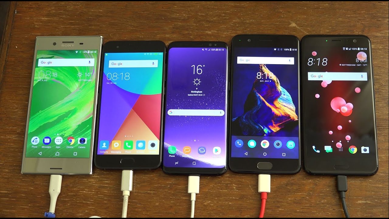 HTC U11 vs Galaxy S8 vs XZ Premium vs OnePlus 5 vs Xiaomi Mi6 - Battery Benchmark Test!