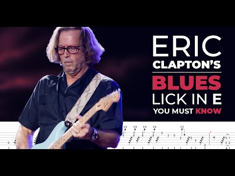 You MUST know this Eric Clapton Blues Lick in E, Guitar Lesson with TAB (Even for Beginners)