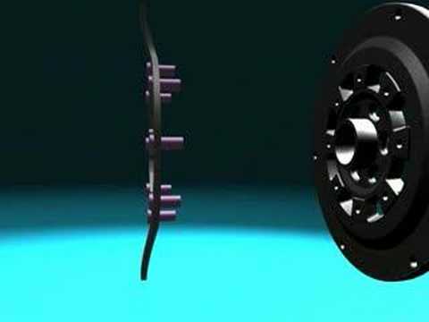 3D animation of dual mass flywheel