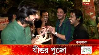 Actor Jishu Sengupta enjoying Durga Puja in his Para video