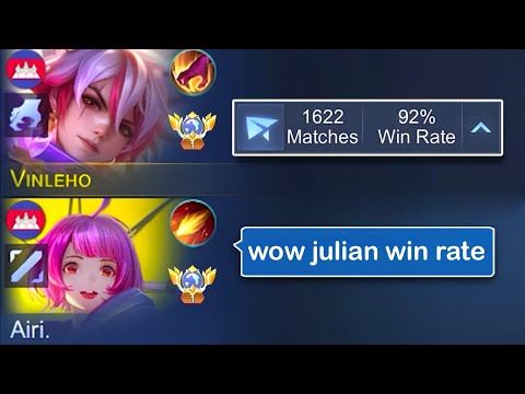 THE BEST JULIAN SOLO RANK!! 😱 (WIN RATE 92%) | MLBB