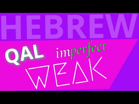 Qal Imperfect Weak Verbs - Lecture 16 - Beginning Biblical Hebrew