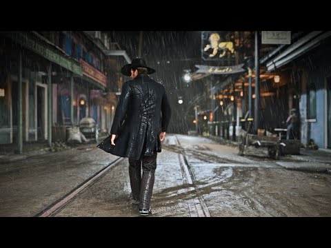 Walking in the Rain in Red Dead Redemption 2