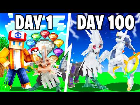 I Spent 100 DAYS as a TYPE TRAINER in Pokémon Minecraft Vs my Rival in Cobblemon 1.7