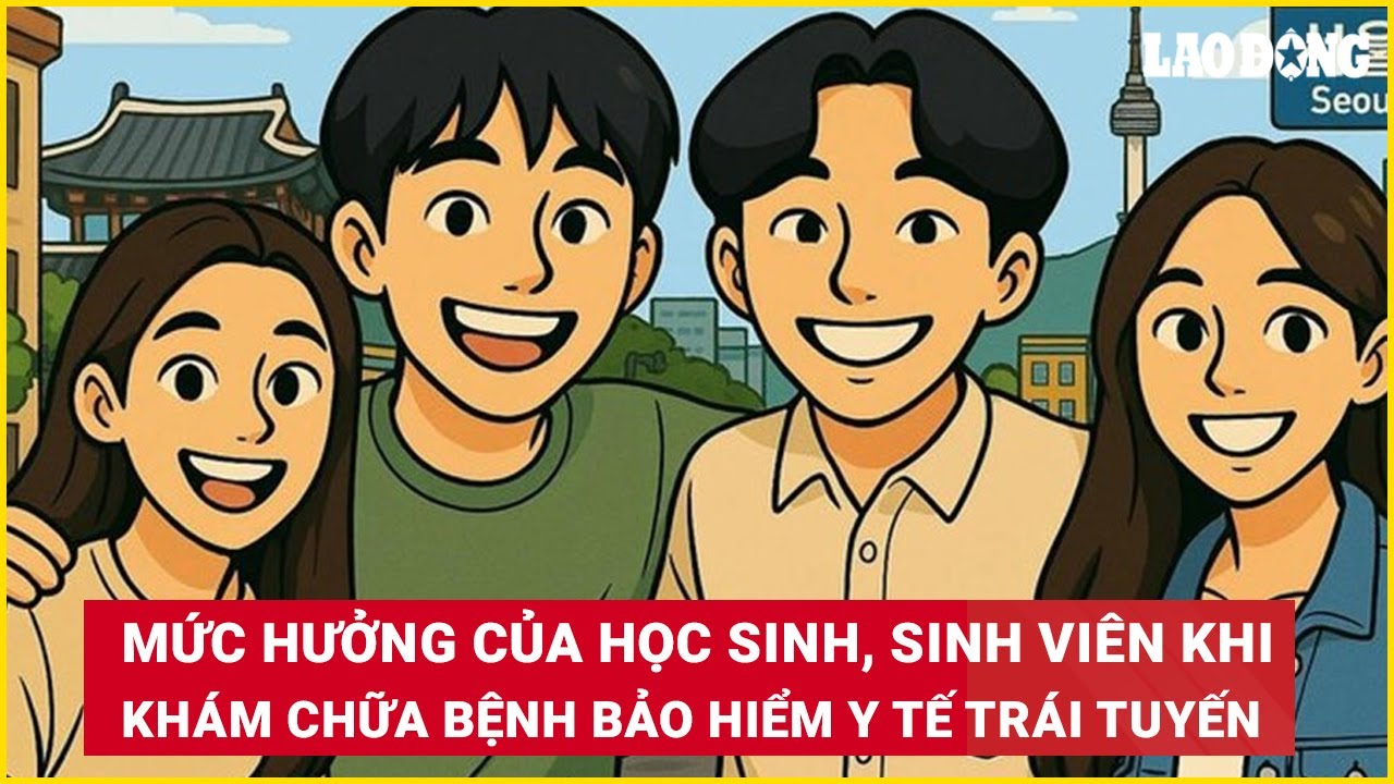 Mức hưởng của học sinh, sinh viên khi khám chữa bệnh bảo hiểm y tế trái tuyến