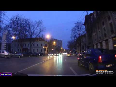 Driving in Timişoara (at dusk): Kaufland (Str. Gh. Lazăr) - Calea Girocului. Timelapse 2x