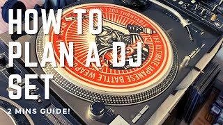 How to plan a Vinyl DJ Set | 2 mins QUICK guide! DJ Top Tips