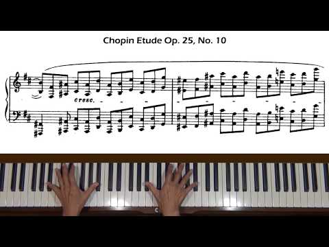 Chopin Etude Op. 25, No. 10 "Octave" Piano Tutorial