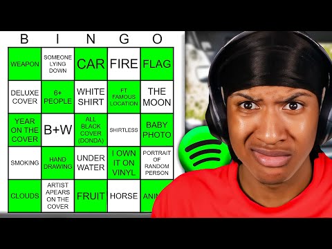 Spotify BINGO, but i used ALBUM COVERS