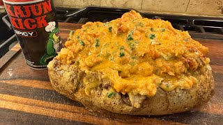 Giant Crawfish Stuffed Potato ￼