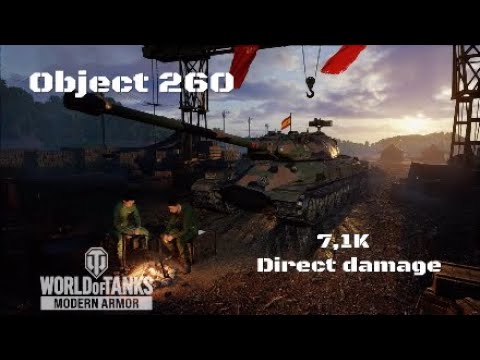 Object 260 in lake ville:7,1K direct damage:Wot console - World of Tanks console