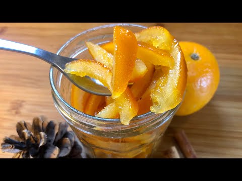 🍊EASY RECIPE FOR CANDIED ORANGE PEEL 🍭