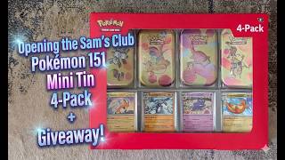 Opening the Sam’s Club Pokémon 151 Mini Tin 4-Pack + Giveaway!