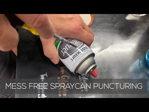 Mess Free PUNCTURE and Paint Removal From A Spray Can