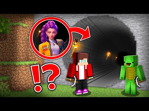 JJ and Mikey Found RUMI KPOP DEMON HUNTERS TUNNEL in Minecraft Challenge - Maizen