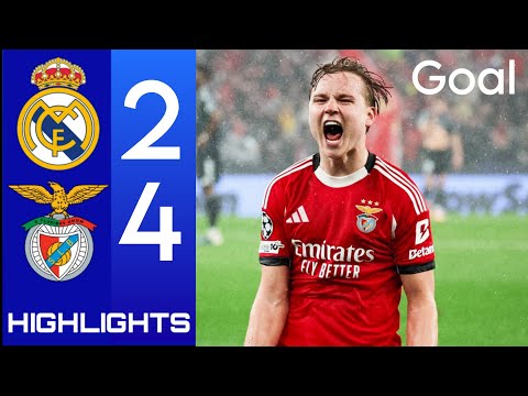Benfica vs Real Madrid 4-2 Highlights | Kylian Mbappé Brace •  Pavlidis & Schjelderup & Trubin Goals