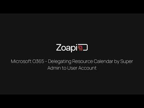 Microsoft O365 Delegate Resource Calendar Access Super Admin Guide