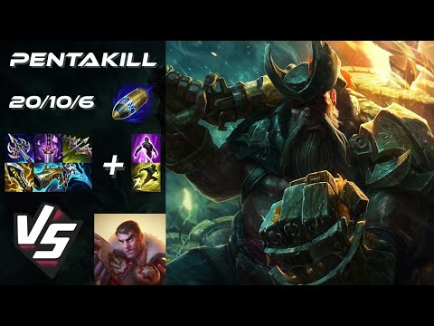 TOP Gangplank vs Jayce [PENTAKILL] - EU Grandmaster Patch 26.1