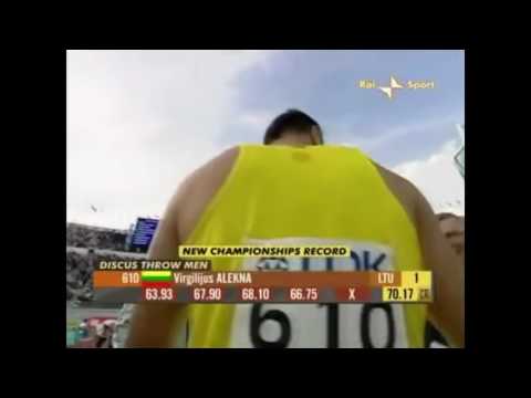 The moment of victory from Virgilijus Alekna