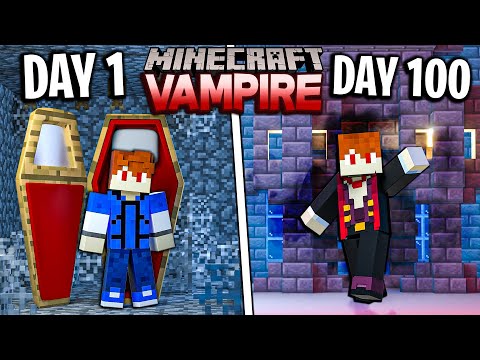 I Survived 100 Days as a VAMPIRE in Minecraft