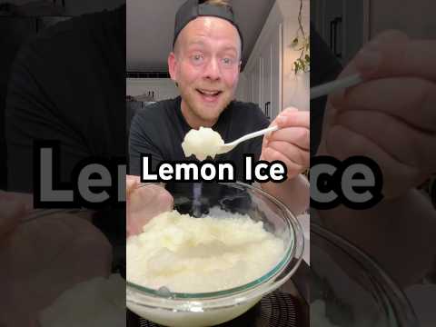 Homemade Lemon Ice #recipe #lemonice #lemon #ice #frozen #sweet #drink #try #fyp