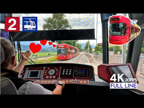City of HAPPY Drivers | 🇦🇹 Cab Ride Innsbruck Tram Line 2  | J.-K. Strasse - Peerhofsiedlung [4K]