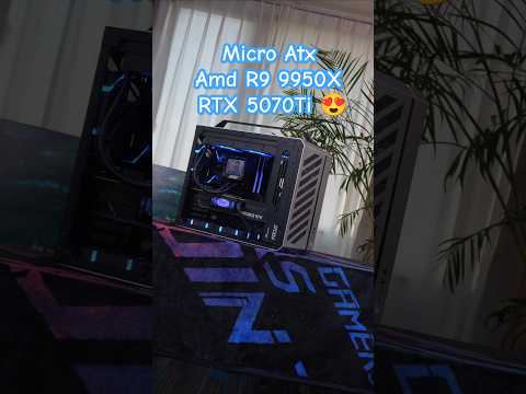 Tiny 🤏 But Powerful 👺 Micro ATX Gaming pc Build with AMD R9 9950X 😵 RTX 5070Ti 🤯#pcbuild #gaming #pc